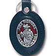 Leather Keychain - Fire Fighters America's Heroes